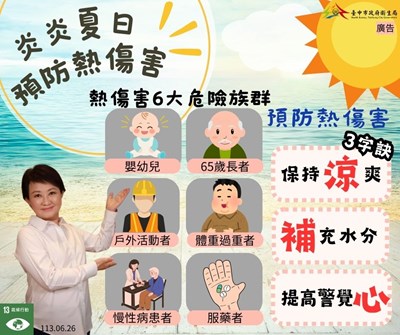 炎炎夏日預防熱傷害-6大危險族群