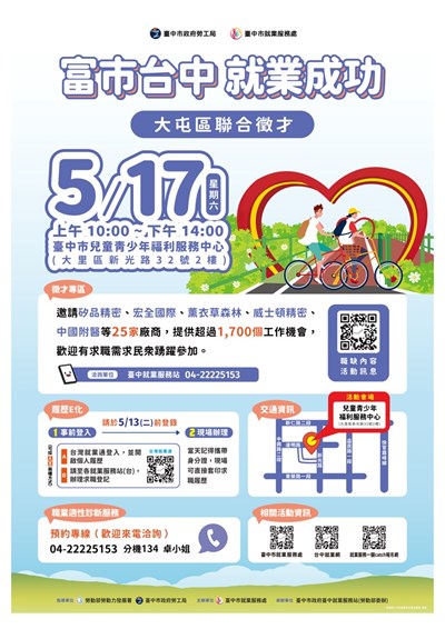 臺中市就業服務處「大屯區聯合徵才活動」
