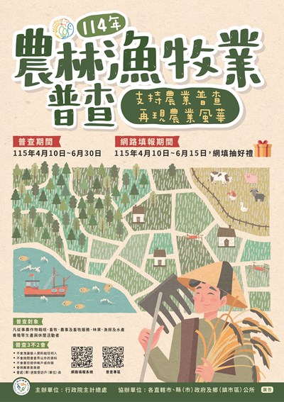 行政院主計總處「114年農林漁牧業普查」