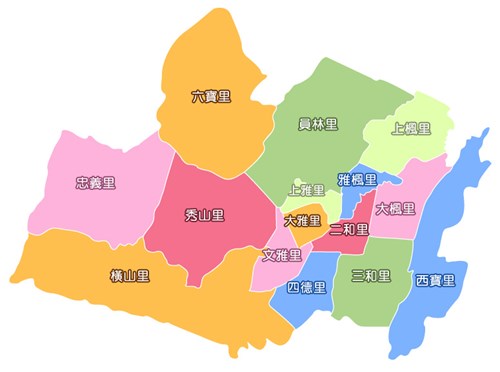 大雅區行政區域圖